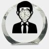 [CRY169] 4.5" Round Crystal Clock Thumbnail