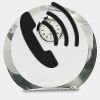 [CRY169] 4.5" Round Crystal Clock Thumbnail