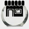 [CRY169] 4.5" Round Crystal Clock Thumbnail