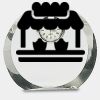 [CRY169] 4.5" Round Crystal Clock Thumbnail
