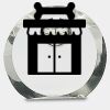 [CRY169] 4.5" Round Crystal Clock Thumbnail