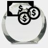 [CRY169] 4.5" Round Crystal Clock Thumbnail