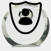 [CRY169] 4.5" Round Crystal Clock Thumbnail
