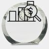 [CRY169] 4.5" Round Crystal Clock Thumbnail