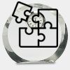 [CRY169] 4.5" Round Crystal Clock Thumbnail