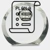 [CRY169] 4.5" Round Crystal Clock Thumbnail
