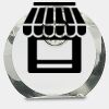 [CRY169] 4.5" Round Crystal Clock Thumbnail