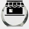 [CRY169] 4.5" Round Crystal Clock Thumbnail