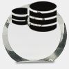 [CRY169] 4.5" Round Crystal Clock Thumbnail