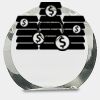 [CRY169] 4.5" Round Crystal Clock Thumbnail