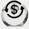 [CRY169] 4.5" Round Crystal Clock Thumbnail
