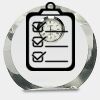 [CRY169] 4.5" Round Crystal Clock Thumbnail
