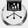 [CRY169] 4.5" Round Crystal Clock Thumbnail
