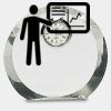 [CRY169] 4.5" Round Crystal Clock Thumbnail