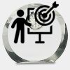 [CRY169] 4.5" Round Crystal Clock Thumbnail