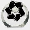 [CRY169] 4.5" Round Crystal Clock Thumbnail