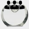 [CRY169] 4.5" Round Crystal Clock Thumbnail