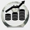 [CRY169] 4.5" Round Crystal Clock Thumbnail