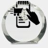 [CRY169] 4.5" Round Crystal Clock Thumbnail