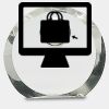 [CRY169] 4.5" Round Crystal Clock Thumbnail