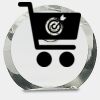 [CRY169] 4.5" Round Crystal Clock Thumbnail