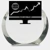 [CRY169] 4.5" Round Crystal Clock Thumbnail