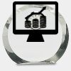 [CRY169] 4.5" Round Crystal Clock Thumbnail