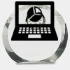 [CRY169] 4.5" Round Crystal Clock Thumbnail