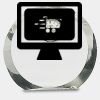 [CRY169] 4.5" Round Crystal Clock Thumbnail