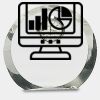 [CRY169] 4.5" Round Crystal Clock Thumbnail