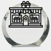 [CRY169] 4.5" Round Crystal Clock Thumbnail