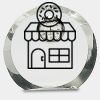 [CRY169] 4.5" Round Crystal Clock Thumbnail