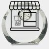 [CRY169] 4.5" Round Crystal Clock Thumbnail