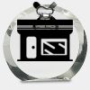 [CRY169] 4.5" Round Crystal Clock Thumbnail