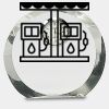 [CRY169] 4.5" Round Crystal Clock Thumbnail