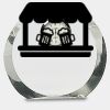 [CRY169] 4.5" Round Crystal Clock Thumbnail