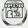 [CRY169] 4.5" Round Crystal Clock Thumbnail