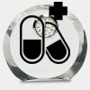 [CRY169] 4.5" Round Crystal Clock Thumbnail