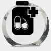 [CRY169] 4.5" Round Crystal Clock Thumbnail