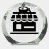 [CRY169] 4.5" Round Crystal Clock Thumbnail