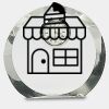 [CRY169] 4.5" Round Crystal Clock Thumbnail