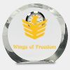 [CRY169] 4.5" Round Crystal Clock Thumbnail