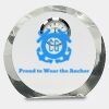 [CRY169] 4.5" Round Crystal Clock Thumbnail