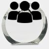[CRY169] 4.5" Round Crystal Clock Thumbnail
