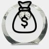 [CRY169] 4.5" Round Crystal Clock Thumbnail