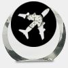 [CRY169] 4.5" Round Crystal Clock Thumbnail