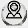 [CRY169] 4.5" Round Crystal Clock Thumbnail