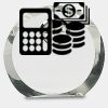 [CRY169] 4.5" Round Crystal Clock Thumbnail
