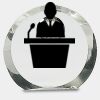 [CRY169] 4.5" Round Crystal Clock Thumbnail