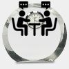 [CRY169] 4.5" Round Crystal Clock Thumbnail